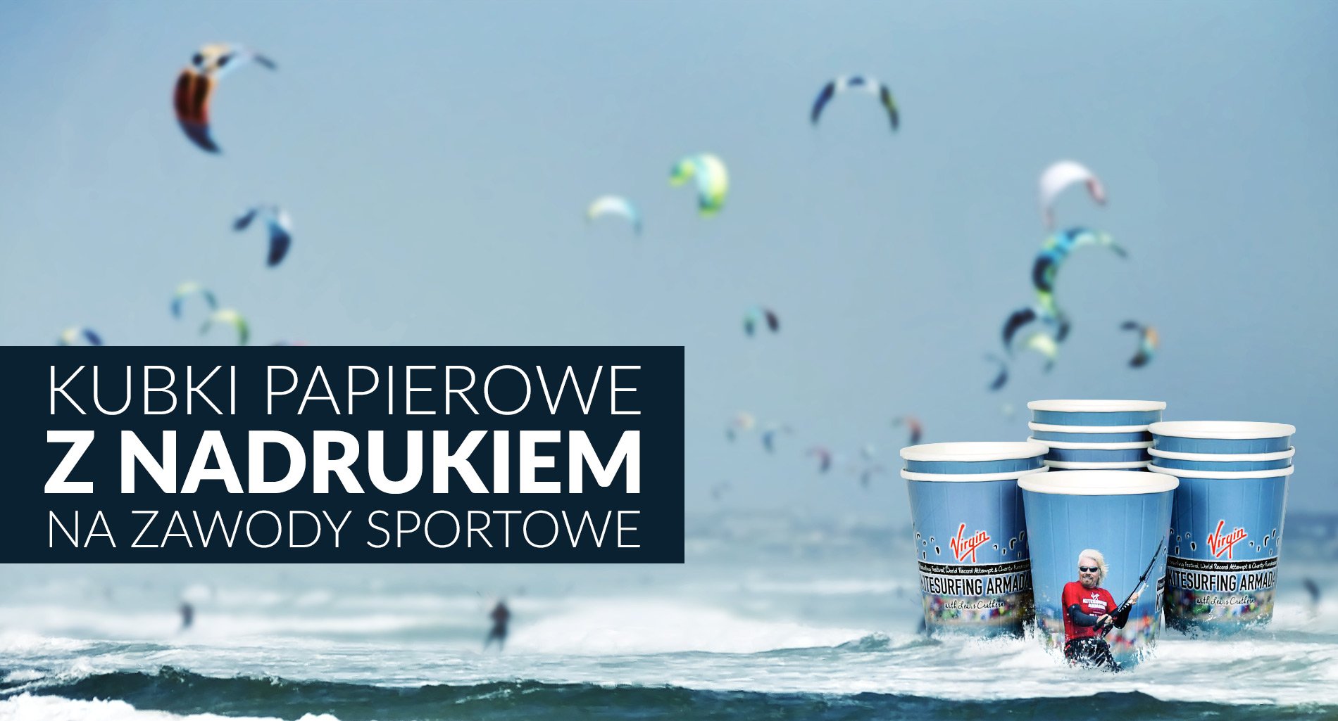 Kubki papierowe z nadrukiem na zawody sportowy Kubki papierowe z nadrukiem na zawody sportowy