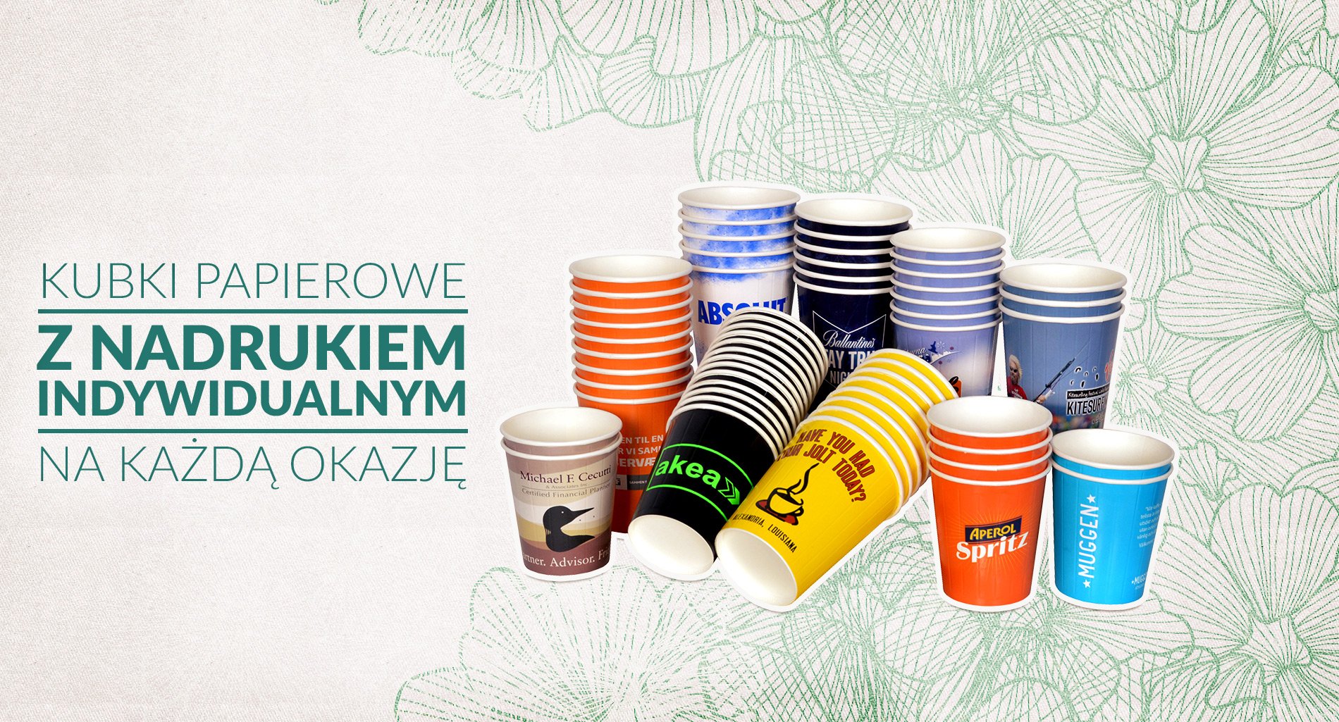 Kubki papierowe z nadrukiem indywidualnym na każdą okazję Kubki papierowe z nadrukiem indywidualnym na każdą okazję
