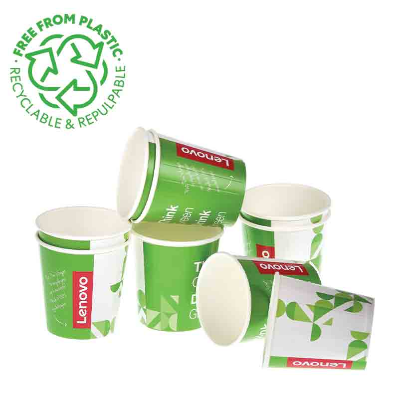 4oz_free_plastic_paper_cup KUBKI PAPIEROWE TERMOIZOLACYJNE BIO 90/100 ML Z NADRUKIEM INDYWIDUALNYM, RECYKLING