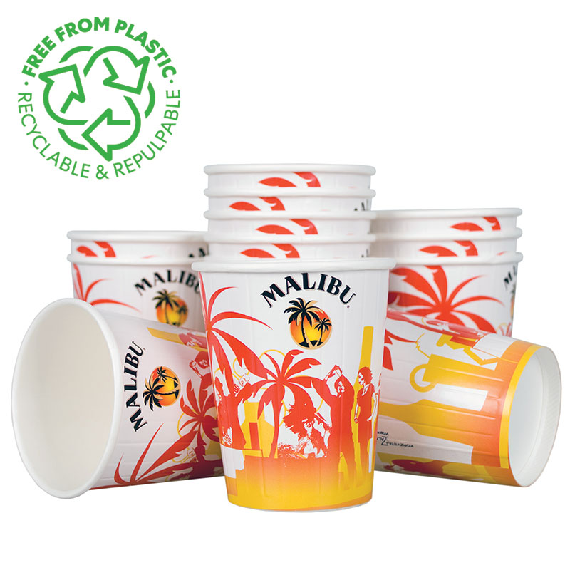 plastic-free-paper-cup-12-oz KUBKI PAPIEROWE TERMOIZOLACYJNE BIO 350/380 ML Z NADRUKIEM INDYWIDUALNYM, RECYKLING