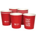 Gobelet en carton personnalisée, Custom printed paper cups, Kubki papierowe z nadrukiem indywidualnym, Pappbecher mit individuell bedruckt, Pappersmuggar med eden tryck.