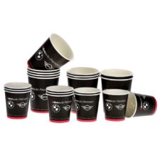 Gobelet en carton personnalisée, Custom printed paper cups, Kubki papierowe z nadrukiem indywidualnym, Pappbecher mit individuell bedruckt, Pappersmuggar med eden tryck.