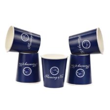 Gobelet en carton personnalisée, Custom printed paper cups, Kubki papierowe z nadrukiem indywidualnym, Pappbecher mit individuell bedruckt, Pappersmuggar med eden tryck.
