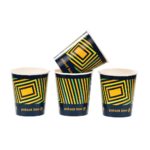 Gobelet en carton personnalisée, Custom printed paper cups, Kubki papierowe z nadrukiem indywidualnym, Pappbecher mit individuell bedruckt, Pappersmuggar med eden tryck.