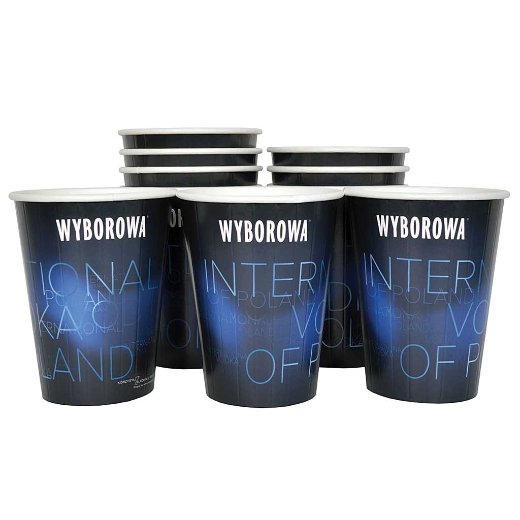 Gobelet en carton personnalisée, Custom printed paper cups, Kubki papierowe z nadrukiem indywidualnym, Pappbecher mit individuell bedruckt, Pappersmuggar med eden tryck.