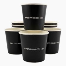 Gobelet en carton personnalisée, Custom printed paper cups, Kubki papierowe z nadrukiem indywidualnym, Pappbecher mit individuell bedruckt, Pappersmuggar med eden tryck.