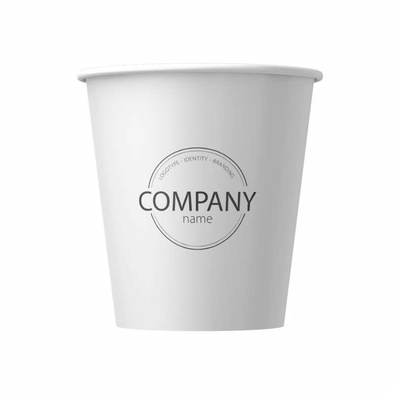 kubek papierowy z twoim logo Kubki papierowe 250 ml z logo – szybka produkcja 24–72h, BIO, łatwy konfigurator online