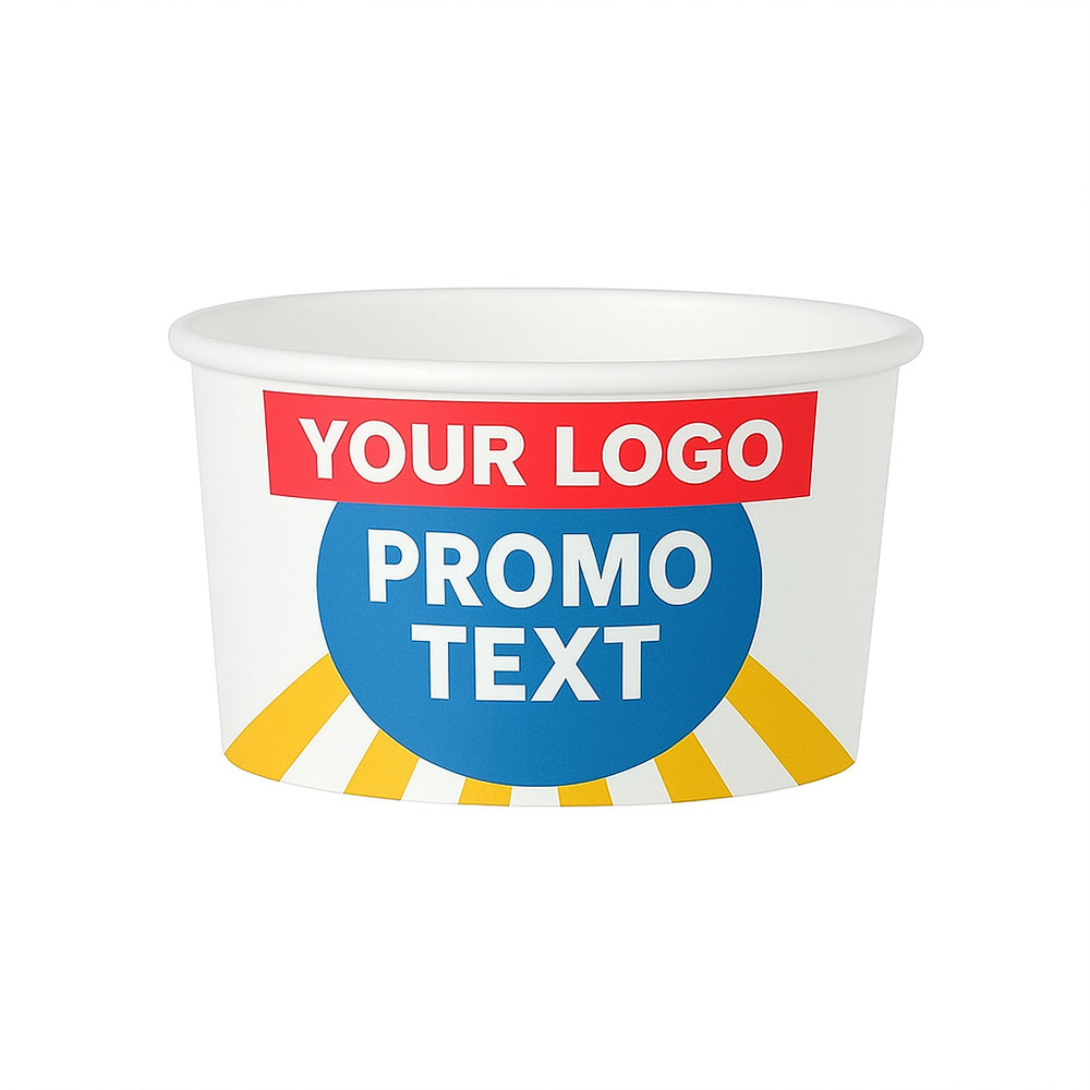 ic-245 KUBKI PAPIEROWE DO LODÓW 245 ML Z NADRUKIEM INDYWIDUALNYM LOGO